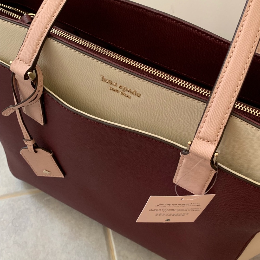 KATE SPADE CAMERON LARGE CHERRYWOOD LAPTOP KSNY - Picture 5 of 7